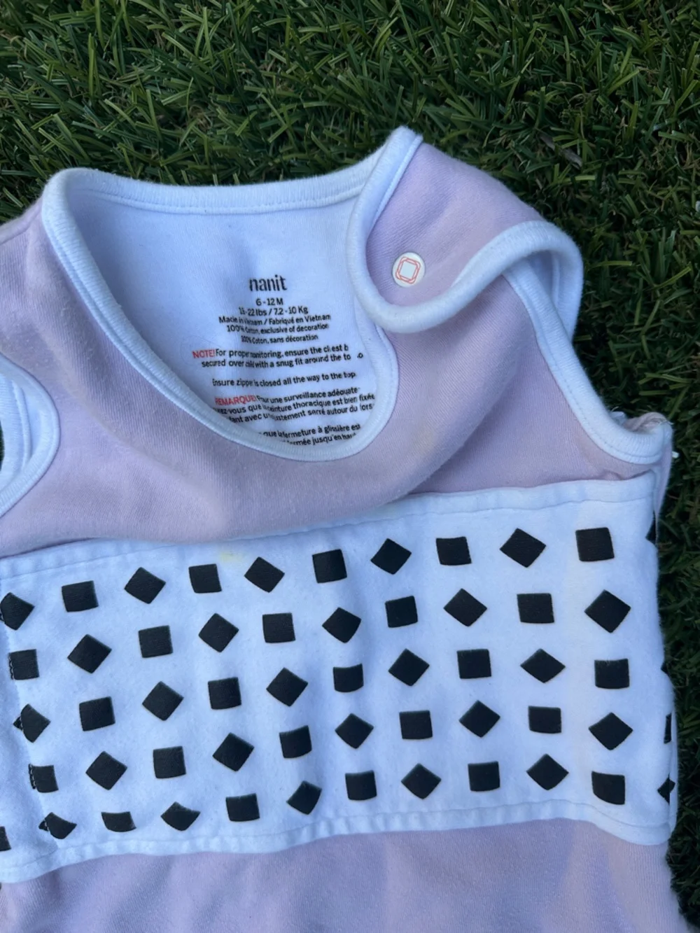 Nanit Breathing Wear Sleeping Bag 6-12 months in “Blush Pink”